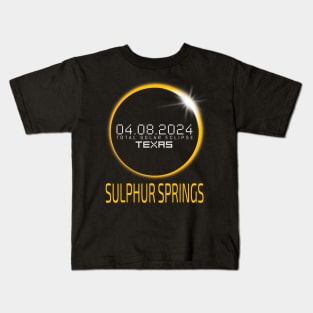 Sulphur Springs Total Solar Eclipse April 8 2024 Texas Kids T-Shirt